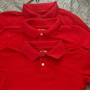 3 Cat & Jack Red Polo Shirts